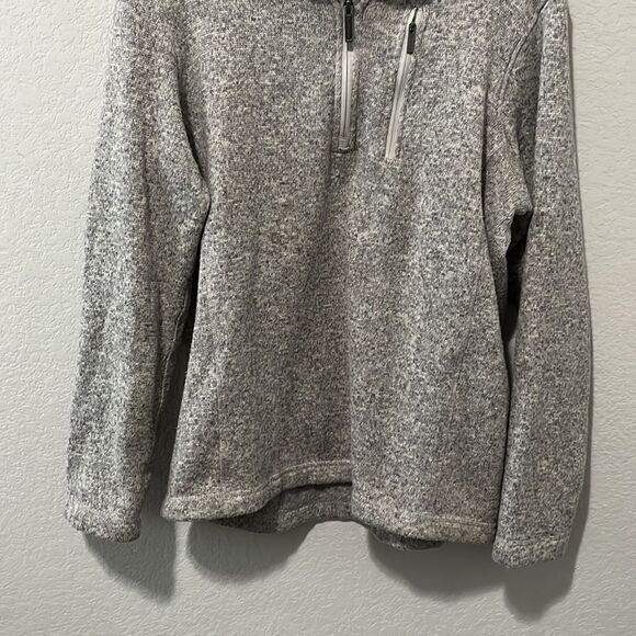 WOOLRICH Men's Grey Fleece 1/2 Zip Pullover Sweater, Size L - Picture 3 of 10